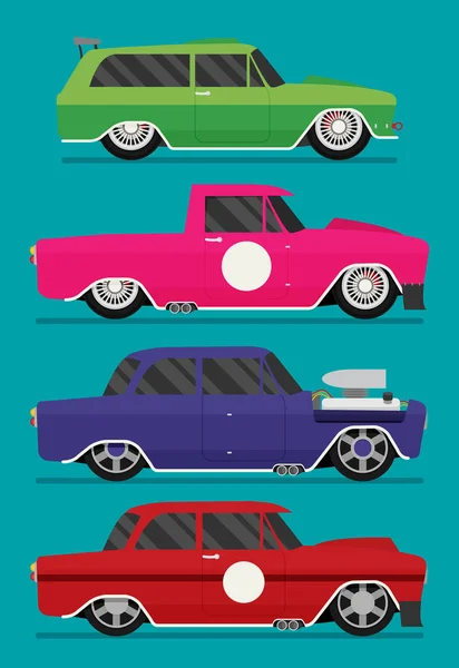 Kleur auto illustratie — Stockvector