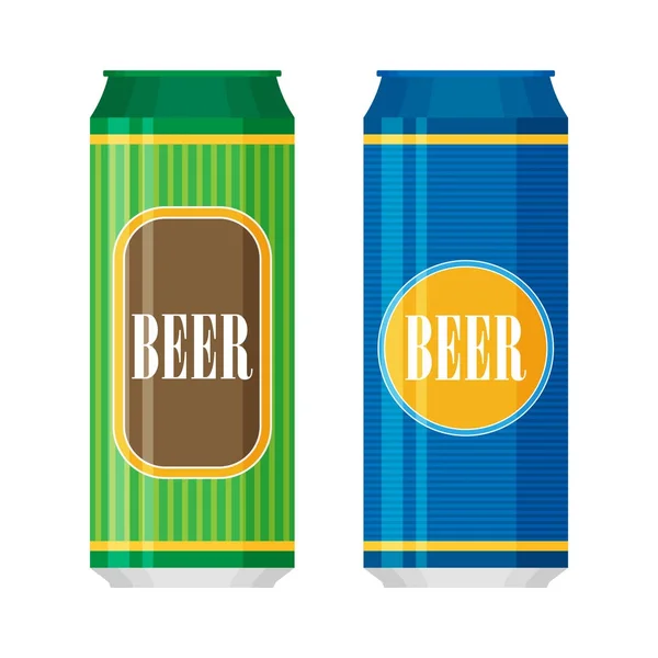 Cerveja pode ícone de estilo plano — Vetor de Stock