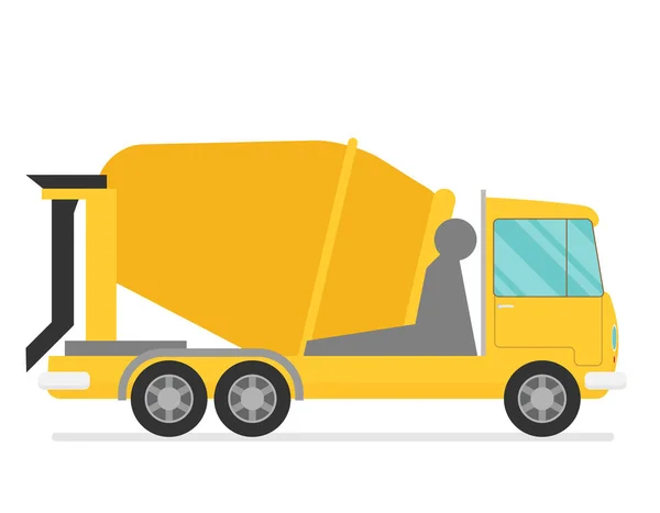 Illustration Vectorielle Camion Mélangeur Ciment — Image vectorielle