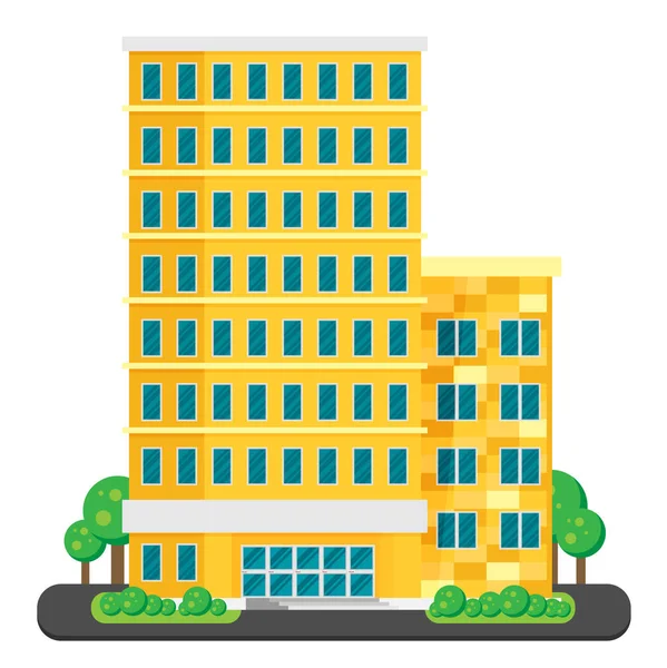 Single city office building — Stock Vector