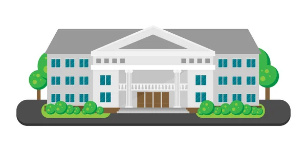 Bâtiment de temple d'éducation — Image vectorielle