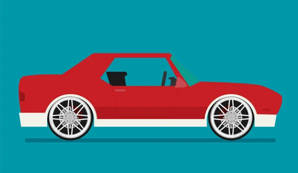 Coche de carreras plano — Vector de stock