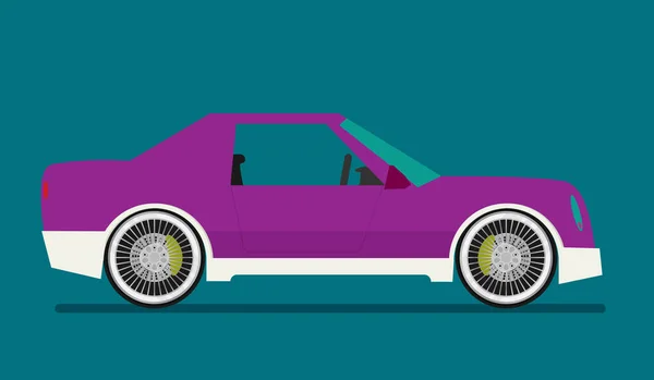 Coche de carreras plano — Vector de stock