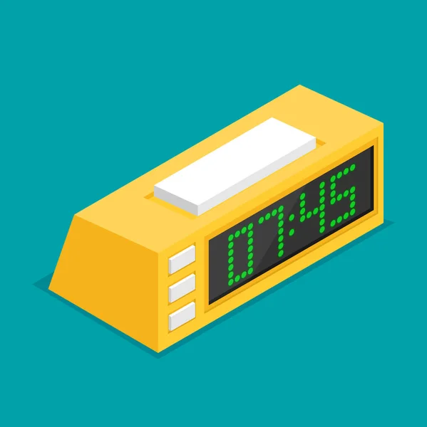 Digital gul klocka — Stock vektor