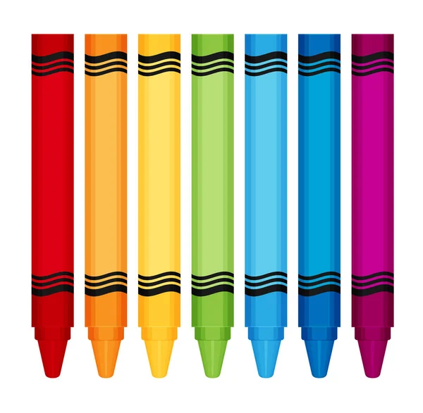 Vektör Renkli Kalemler Düz Bir Tarzda — Stok Vektör