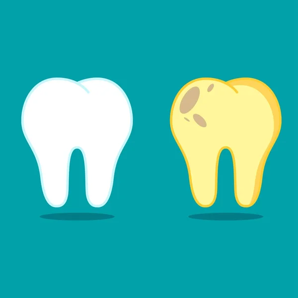 Dent icône plate — Image vectorielle
