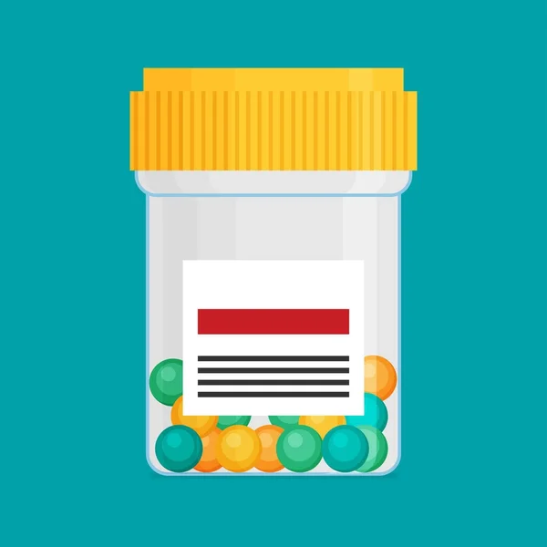 Geneeskunde Drugs Pillen Vector Illustratie — Stockvector