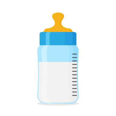 Süt düz çizgi film illüstrasyon. Vektör düz çizgi film illüstrasyon