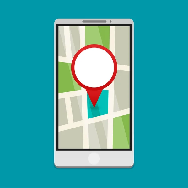 Navigation GPS sur téléphone — Image vectorielle
