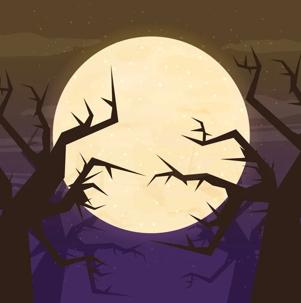 Halloween Hintergrund flaches Design — Stockvektor