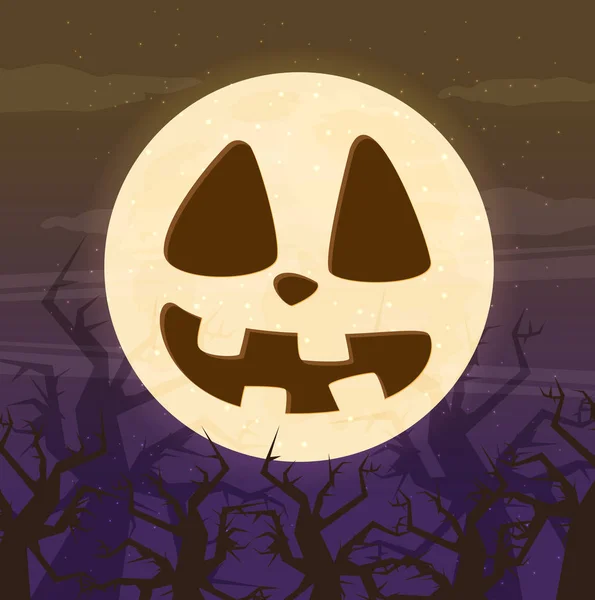 Halloween Hintergrund mit Kürbis — Stockvektor