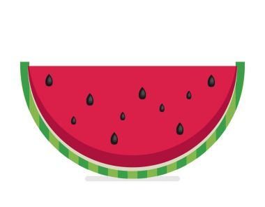 Karpuz dilimi beyaza izole edilmiş.