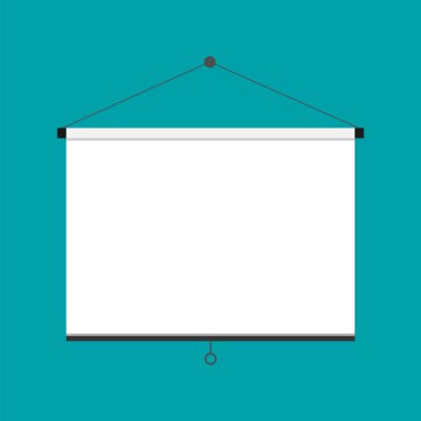 Düz vektör boş projeksiyon perdesi