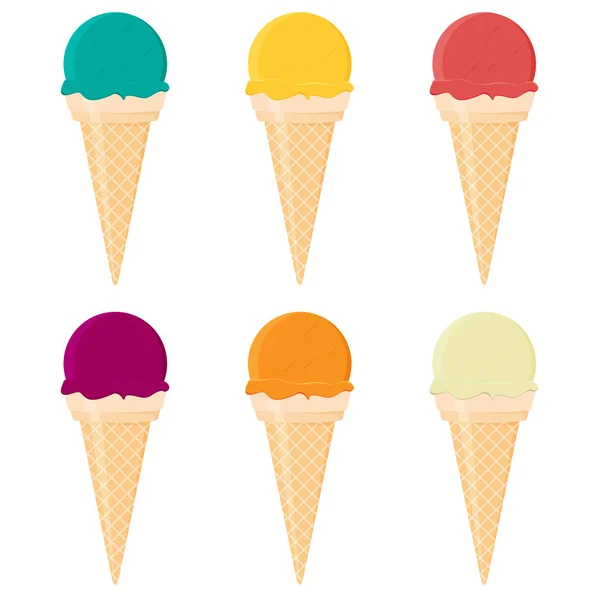 Conjunto de sorvete —  Vetores de Stock