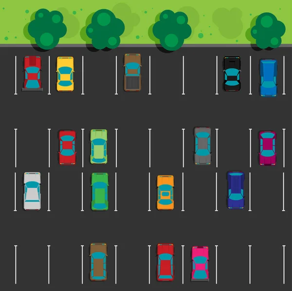 駐車場の平面図 — ストックベクタ