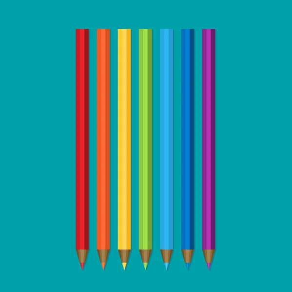 Jeu de crayons de couleur — Image vectorielle