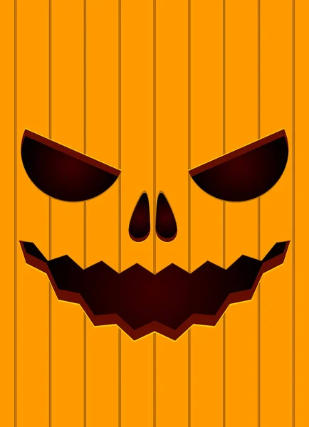 Calabaza de Halloween de cerca — Vector de stock