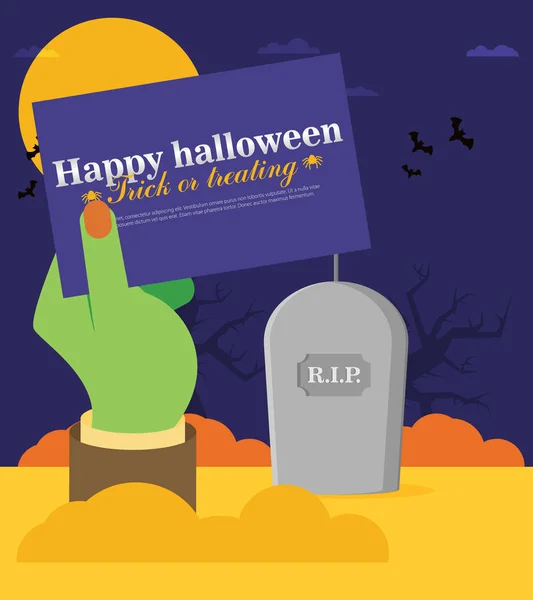 Halloween fond plat design — Image vectorielle