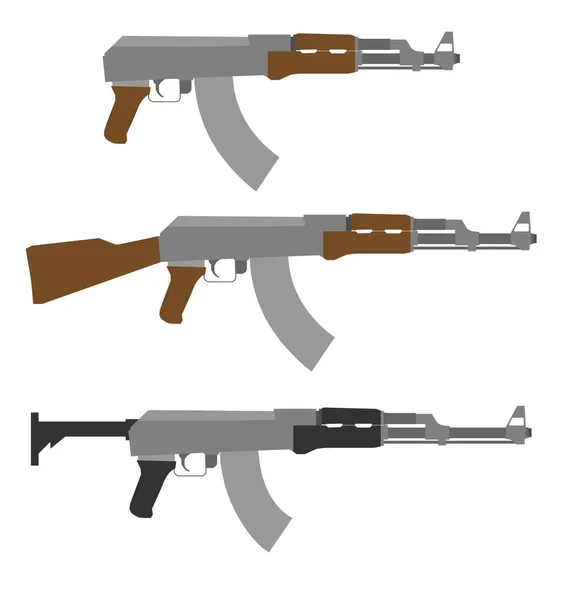 Armas Futuristas Contra Fondo Blanco — Vector de stock