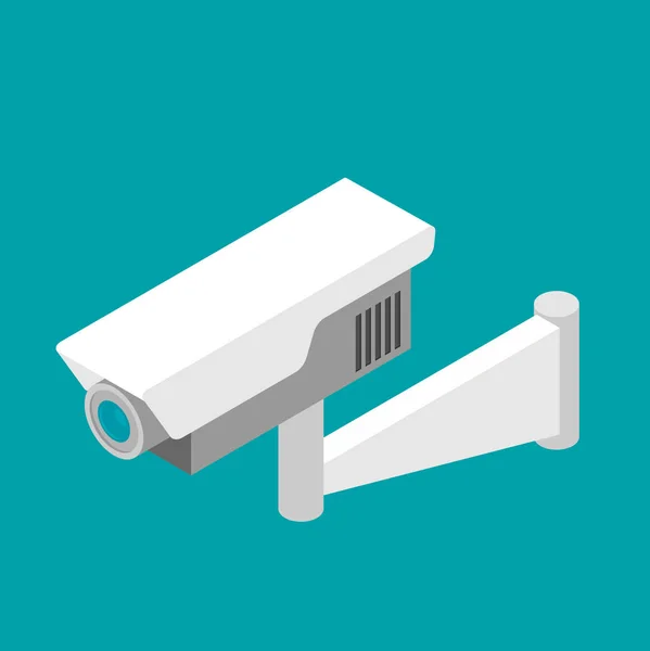 Security camera flat icon — Stock Vector