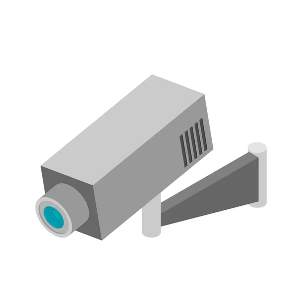 Security camera platte-pictogram — Stockvector