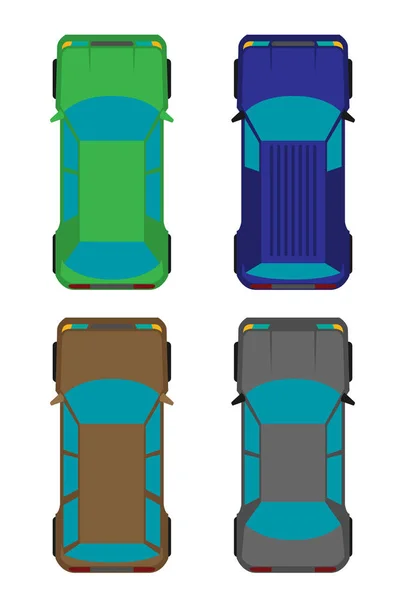 Conjunto de coches coloridos — Vector de stock