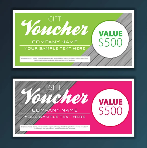 Gift voucher template — Stock Vector