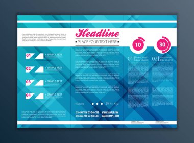 Modern soyut broşür, rapor ya da afiş tasarım şablonu. Vektör çizim