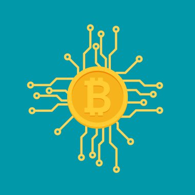 Bitcoin incelemesi kavramı vektör çizim 