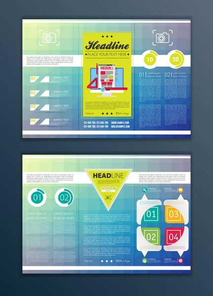Modern Abstract Brochure Report Flyer Design Template Vector Illustration — Stock Vector