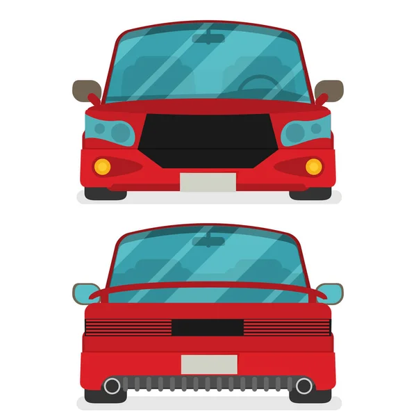 Color Cars Vector Set Illustration — Stock Vector