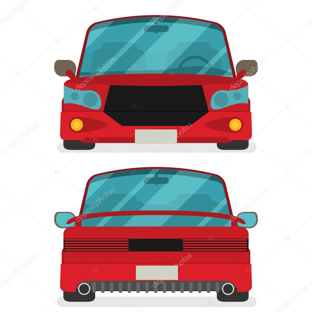 Color cars vector set, illustration  