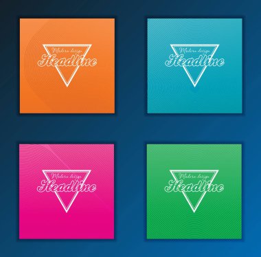 Modern soyut broşür, rapor ya da afiş tasarım şablonu. Vektör çizim