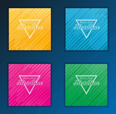 Modern soyut broşür, rapor ya da afiş tasarım şablonu. Vektör çizim