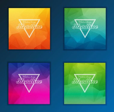 Modern soyut broşür, rapor ya da afiş tasarım şablonu. Vektör çizim