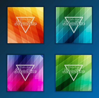 Modern soyut broşür, rapor ya da afiş tasarım şablonu. Vektör çizim