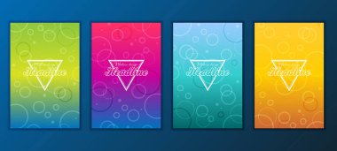 Modern soyut broşür, rapor ya da afiş tasarım şablonu. Vektör çizim