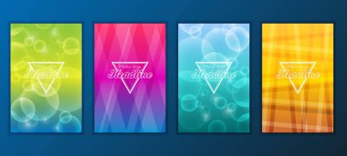 Modern soyut broşür, rapor ya da afiş tasarım şablonu. Vektör çizim