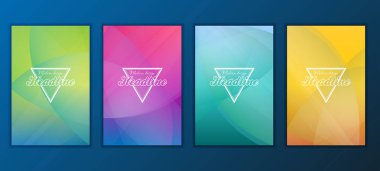 Modern soyut broşür, rapor ya da afiş tasarım şablonu. Vektör çizim