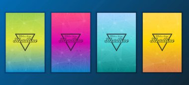 Modern soyut broşür, rapor ya da afiş tasarım şablonu. Vektör çizim