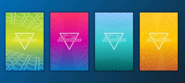 Modern soyut broşür, rapor ya da afiş tasarım şablonu. Vektör çizim