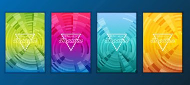 Modern soyut broşür, rapor ya da afiş tasarım şablonu. Vektör çizim