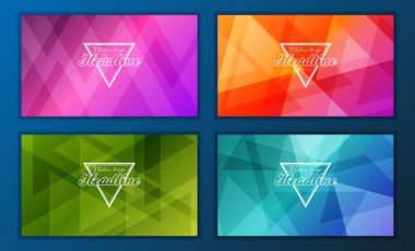 Modern soyut broşür, rapor ya da afiş tasarım şablonu. Vektör çizim