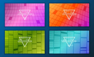 Modern soyut broşür, rapor ya da afiş tasarım şablonu. Vektör çizim