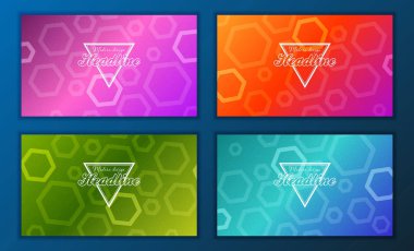 Modern soyut broşür, rapor ya da afiş tasarım şablonu. Vektör çizim