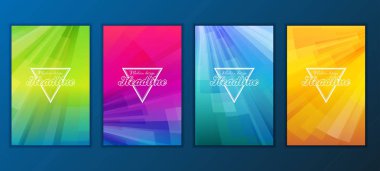 Modern soyut broşür, rapor ya da afiş tasarım şablonu. Vektör çizim