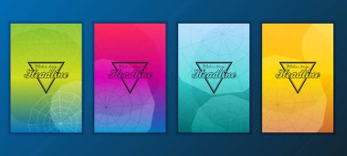 Modern soyut broşür, rapor ya da afiş tasarım şablonu. Vektör çizim