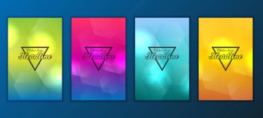 Modern soyut broşür, rapor ya da afiş tasarım şablonu. Vektör çizim