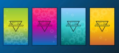 Modern soyut broşür, rapor ya da afiş tasarım şablonu. Vektör çizim