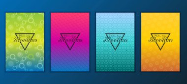 Modern soyut broşür, rapor ya da afiş tasarım şablonu. Vektör çizim